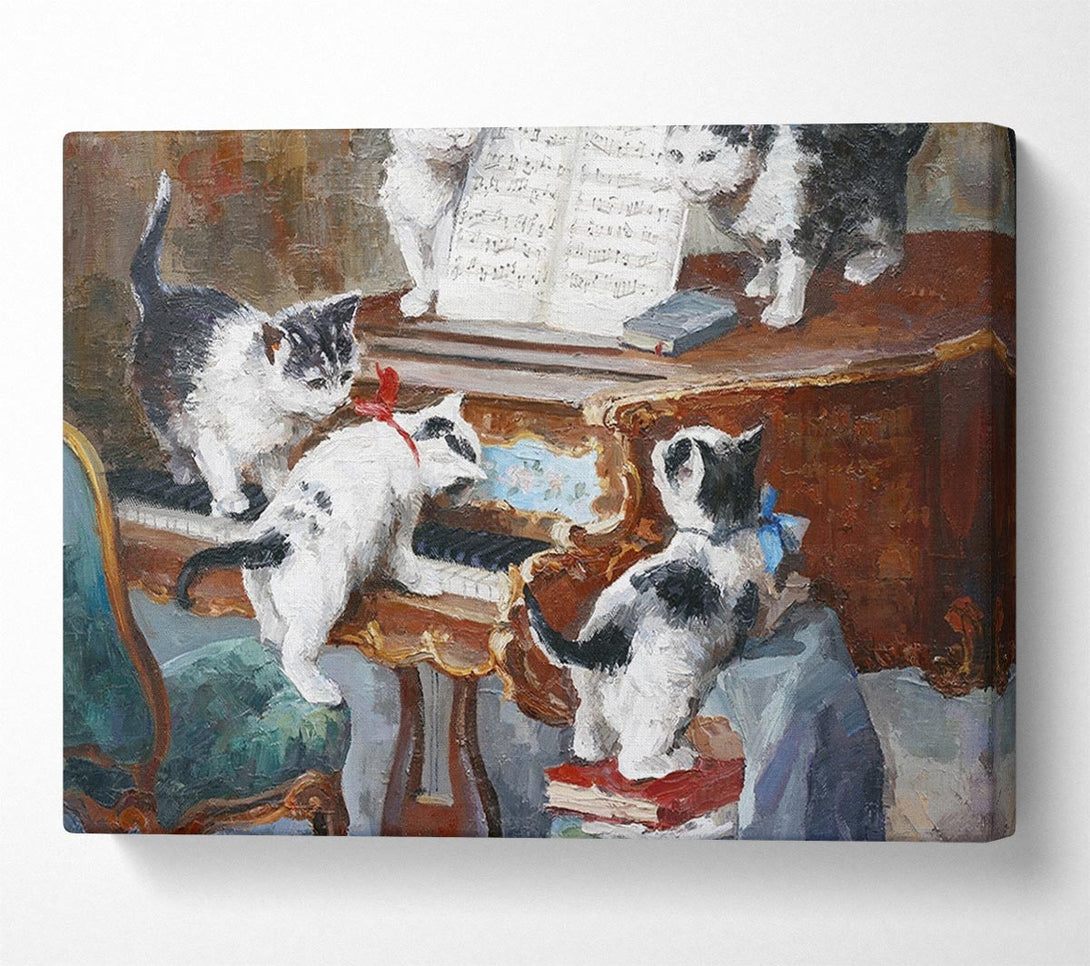 Picture of The Cats Play Piano Canvas Print Wall Art