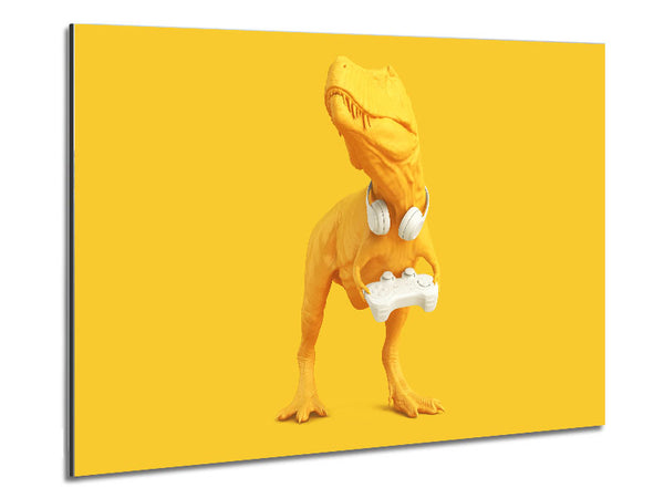 Yellow Dinosaur Gamer