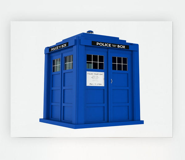 The Blue Police Box Britain Print Poster Wall Art