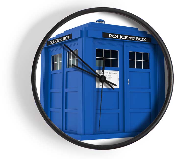 The Blue Police Box Britain Clock - Wallart-Direct UK
