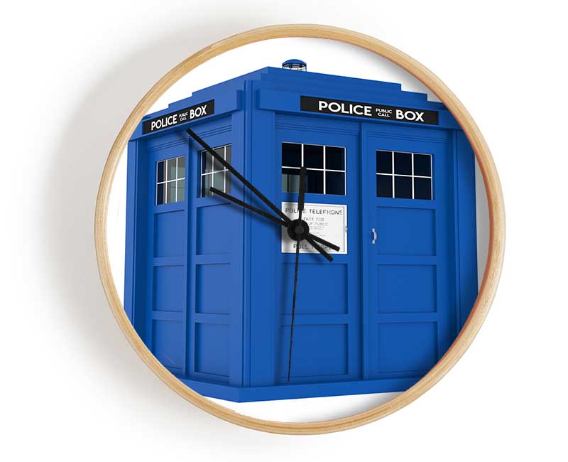 The Blue Police Box Britain Clock - Wallart-Direct UK
