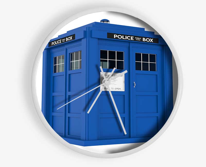 The Blue Police Box Britain Clock - Wallart-Direct UK