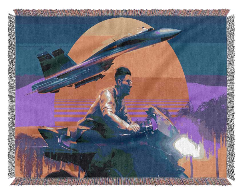 Racing The Jet Woven Blanket