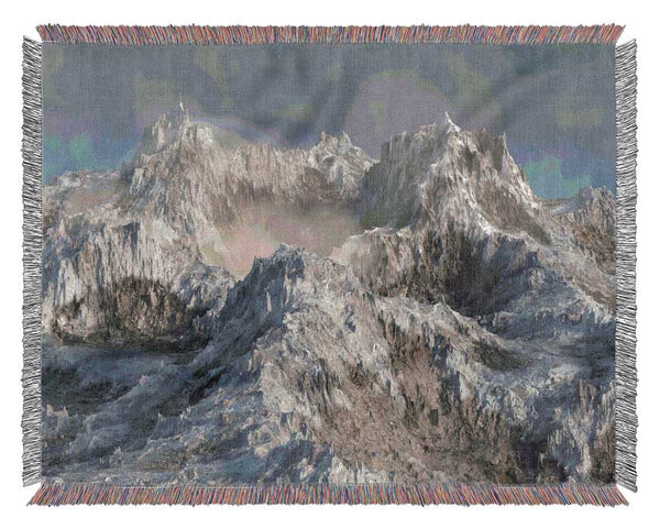 The Snowy Cliffs Of Mordor Woven Blanket