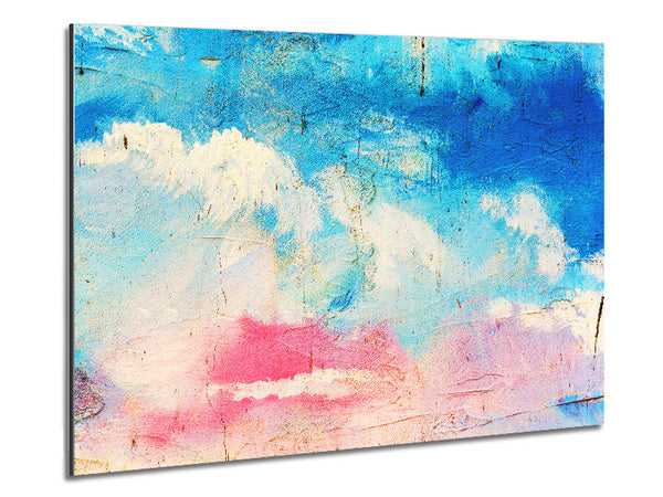 Pink Blue And White Dab Metal Print