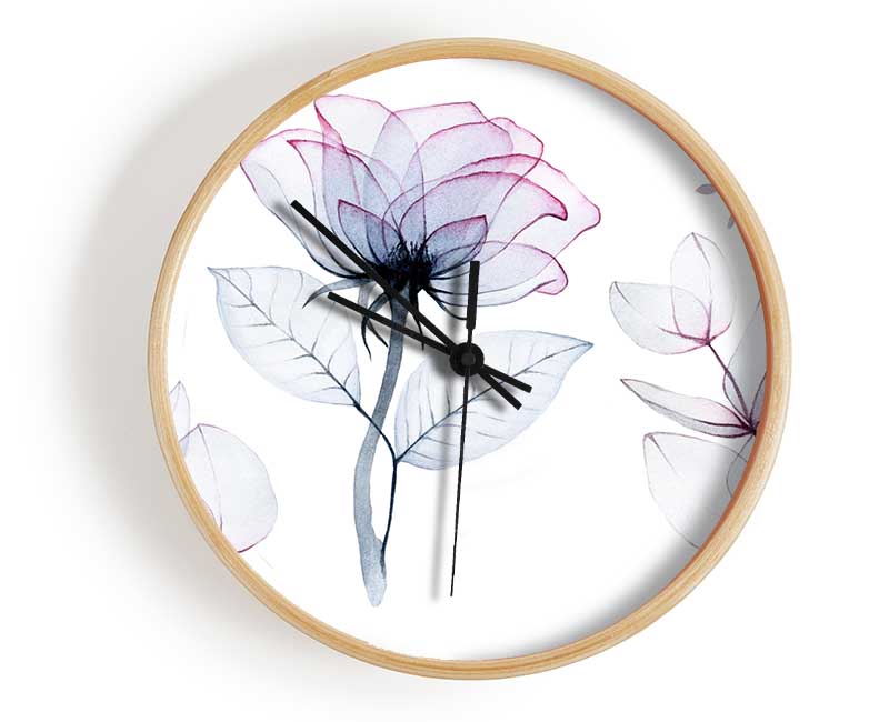 Transparency Flowers Clock - Wallart-Direct UK