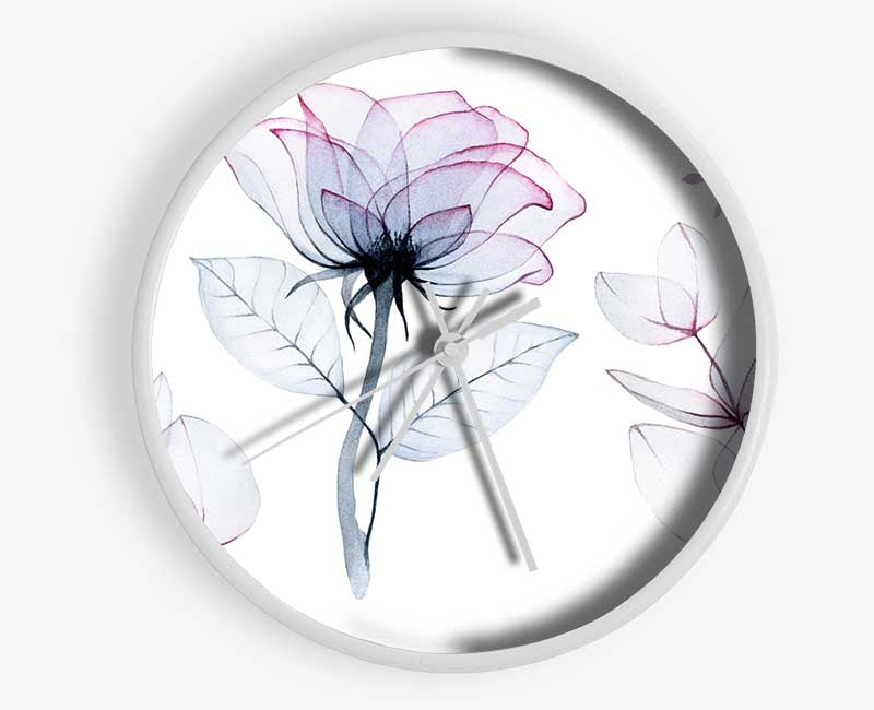 Transparency Flowers Clock - Wallart-Direct UK