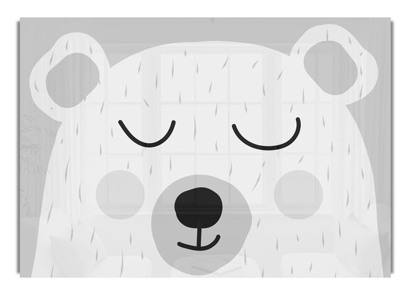 The Cute Bear Head Grey