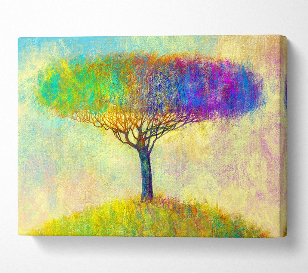 Picture of The Yellow To Blue Tree Canvas Print Wall Art