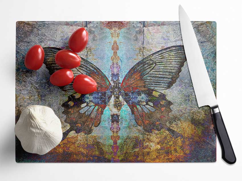 The Eroded Butterfly Glass Chopping Board