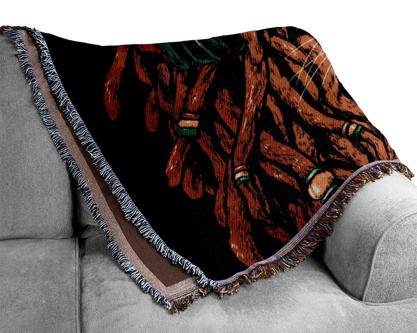 Rasta Lion Woven Blanket