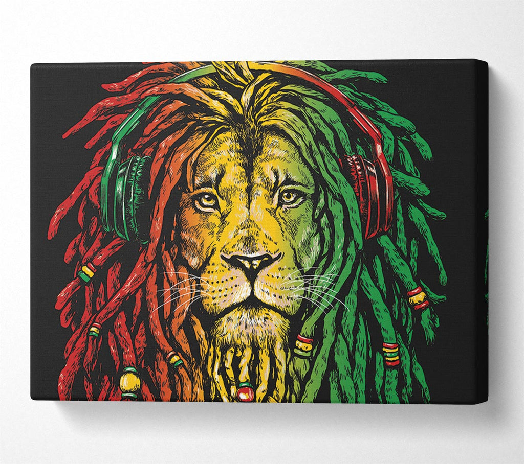 Picture of Rasta Lion Canvas Print Wall Art