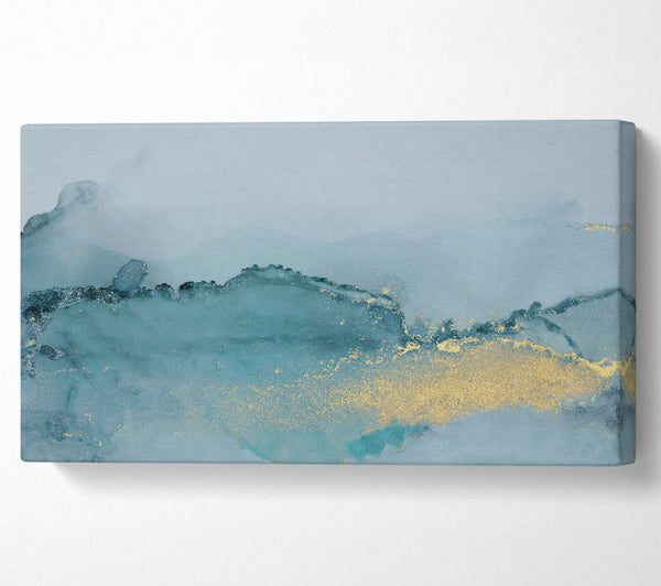 Glitzer Gold auf Blau