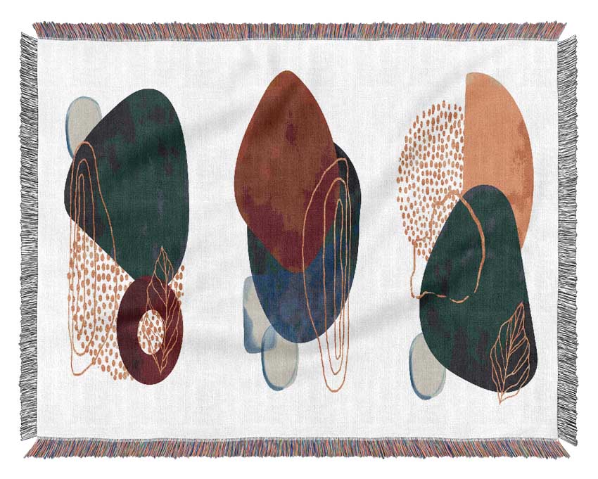 Three Abstract Shapes Decor Woven Blanket