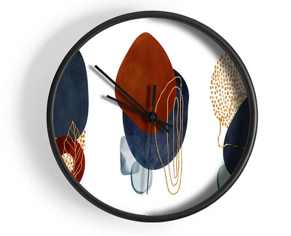 Three Abstract Shapes Decor Clock - Wallart-Direct UK