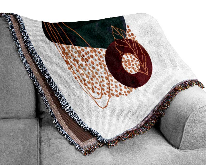 Three Abstract Shapes Decor Woven Blanket
