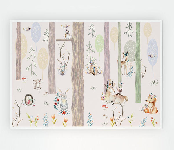 The Little Woodland Scene Print Poster Wall Art