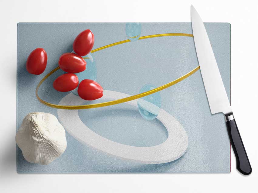 The Ringed Marble Glass Chopping Board
