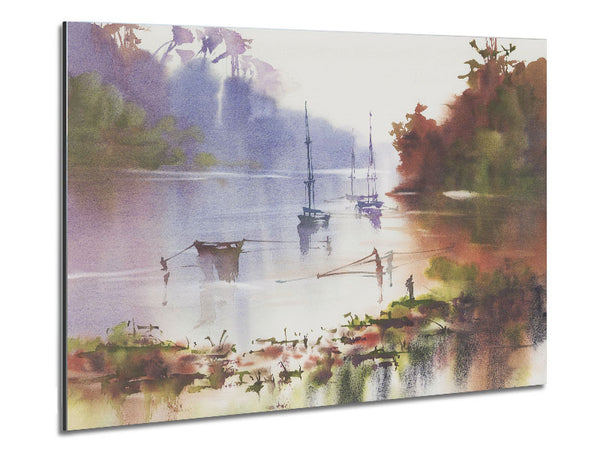 Den wunderschönen Fluss hinaufsegeln