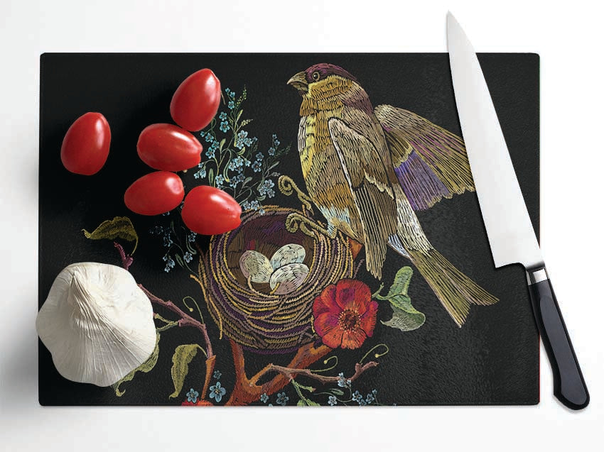 The Beautiful Birds Nest Glass Chopping Board