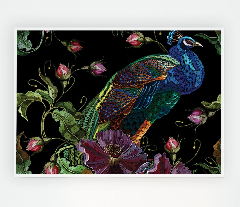 The Beautiful Peacock Nest Print Poster Wall Art