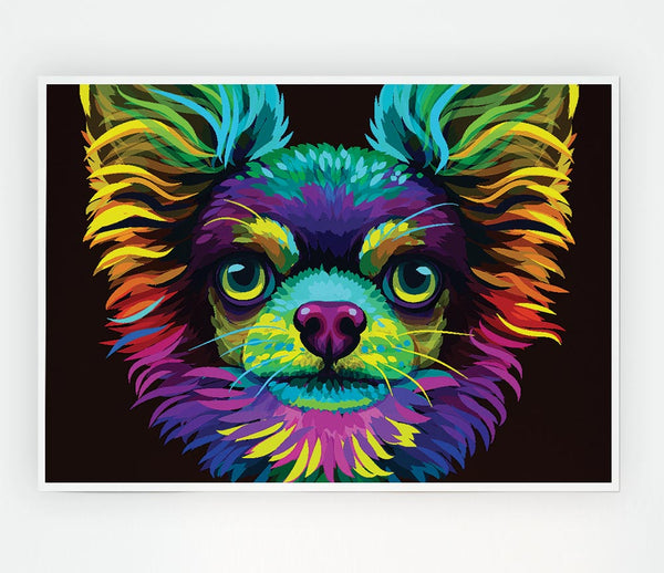 Chihuahua Stare Head Print Poster Wall Art