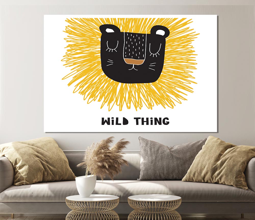 Wild Thing Lion Print Poster Wall Art