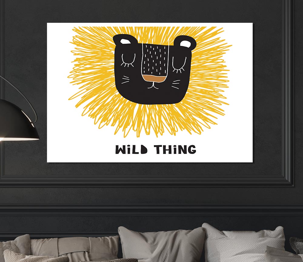 Wild Thing Lion Print Poster Wall Art