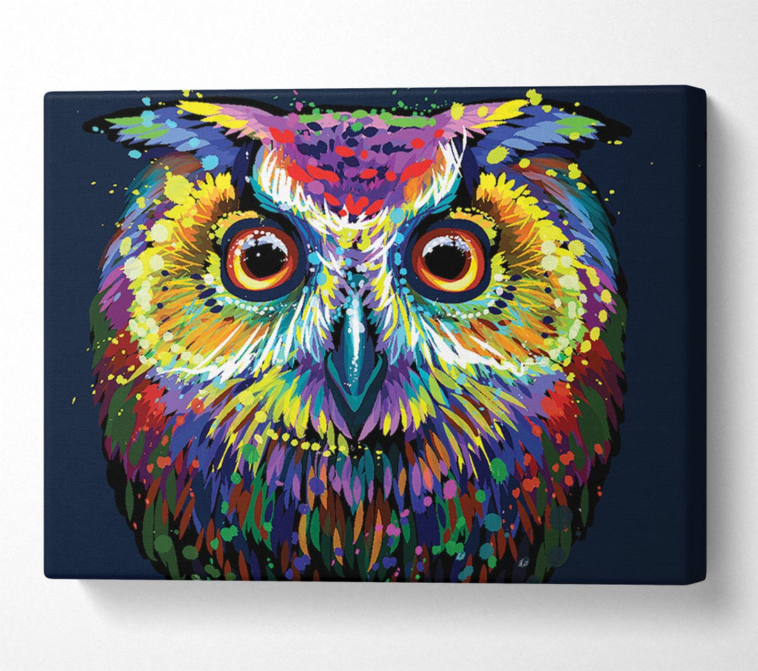 Picture of The Spooky Vivid Owl Canvas Print Wall Art