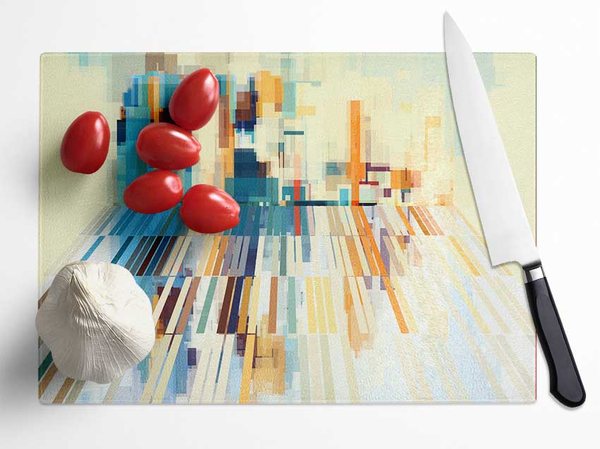 The Abstract Living Room Glass Chopping Board