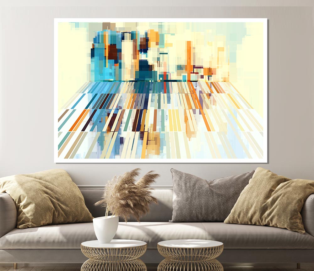 The Abstract Living Room Print Poster Wall Art
