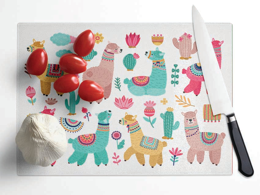 The Alpaca Collection Glass Chopping Board