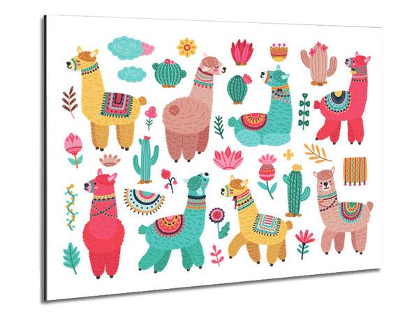 The Alpaca Collection Metal Print