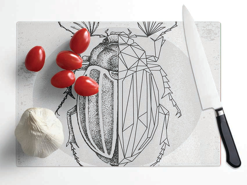 The Beetle Sketch Glass Chopping Board
