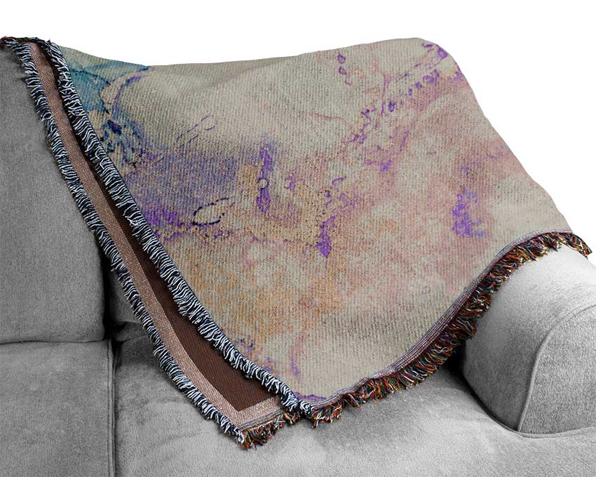 The Lilac Pastel Ink Water Woven Blanket