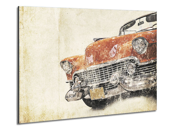 Amerikanisches Muscle-Car-Aquarell