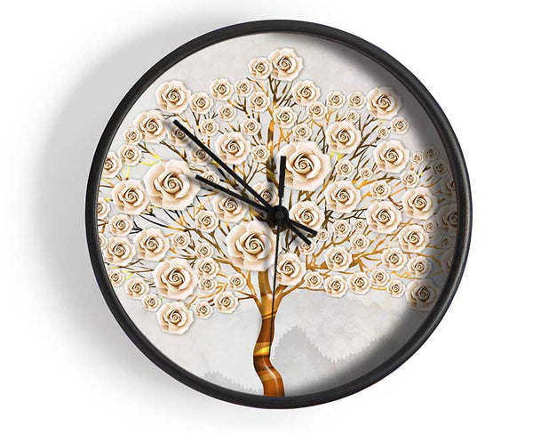 Huge Rose Tree Clock - Wallart-Direct UK