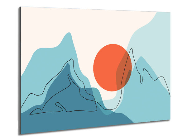 Die Sonne und die Bergszene