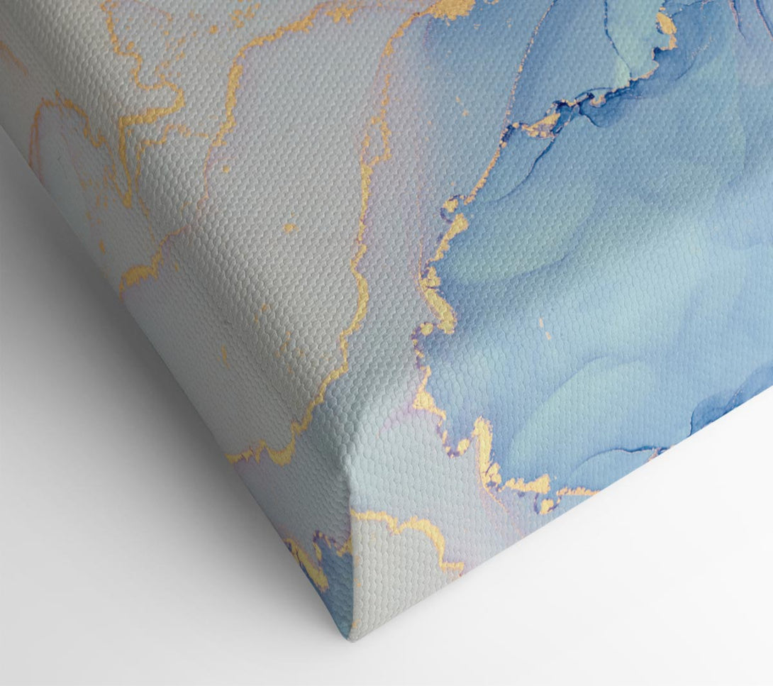  A Canvas Print of The Light Blue Flow Glitter Canvas Art
