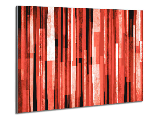 Red Line Drop Metal Print