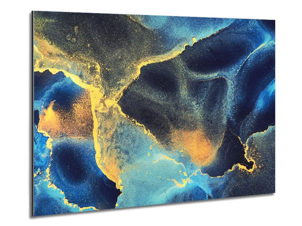 The Flow Of The Universe Glitter Metal Print