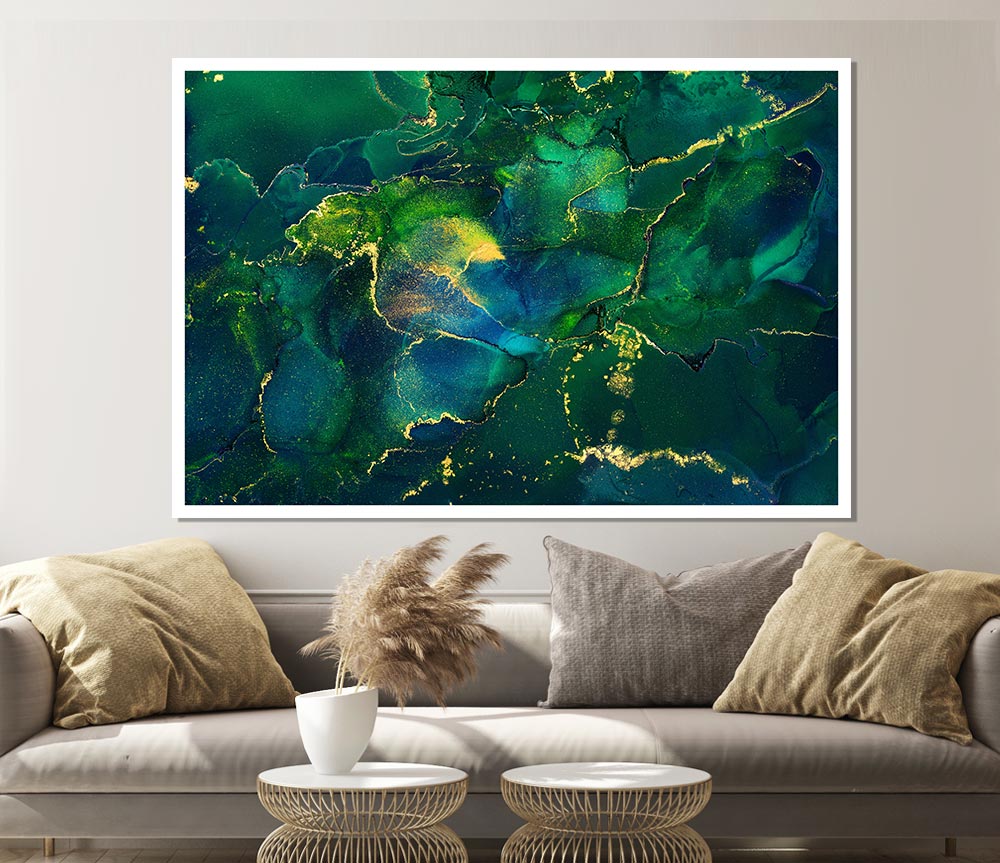 The Algae Coloured Waters Print Poster Wall Art