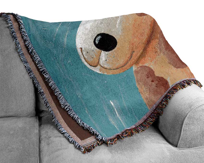 The Dog In The Wind Woven Blanket