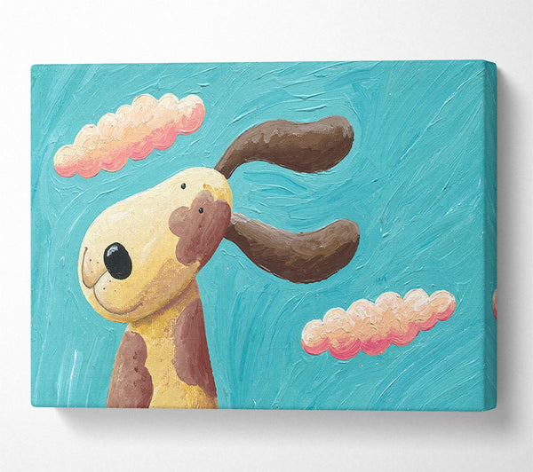  A Canvas Print of The Dog In The Wind Canvas Print