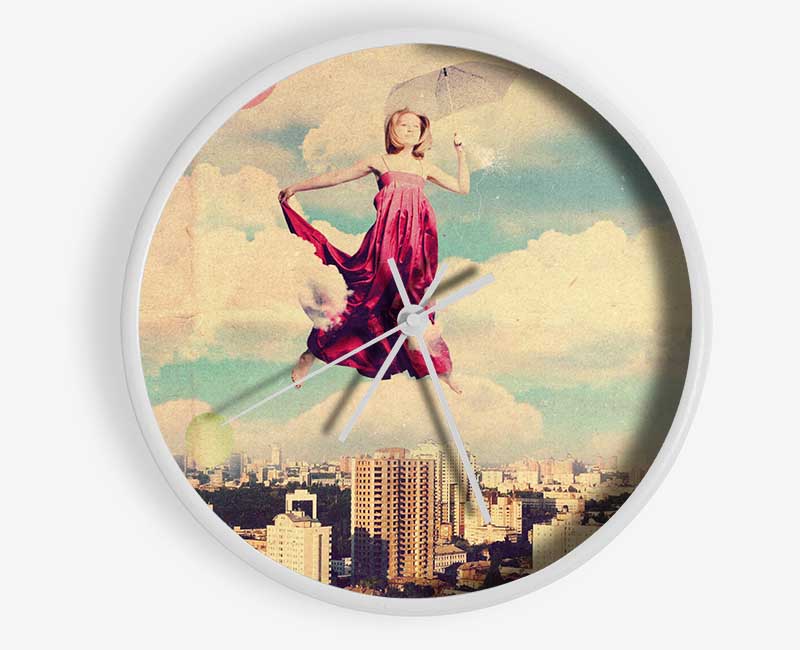 The Lady Umbrella Clock - Wallart-Direct UK