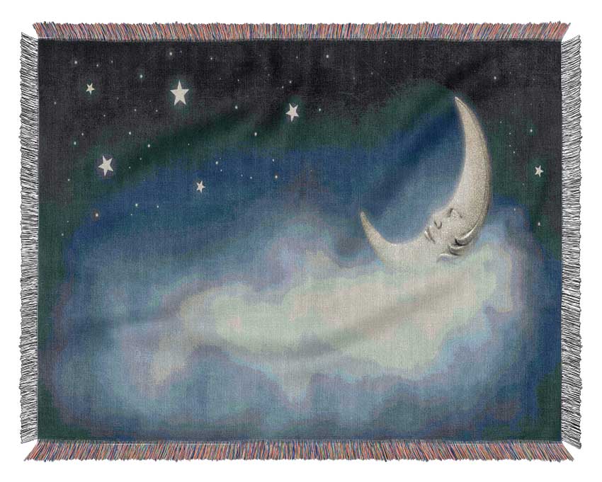 The Slumber Moon Clouds Woven Blanket