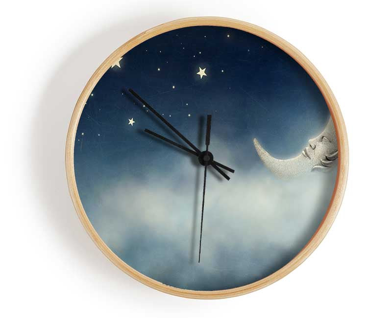 The Slumber Moon Clouds Clock - Wallart-Direct UK