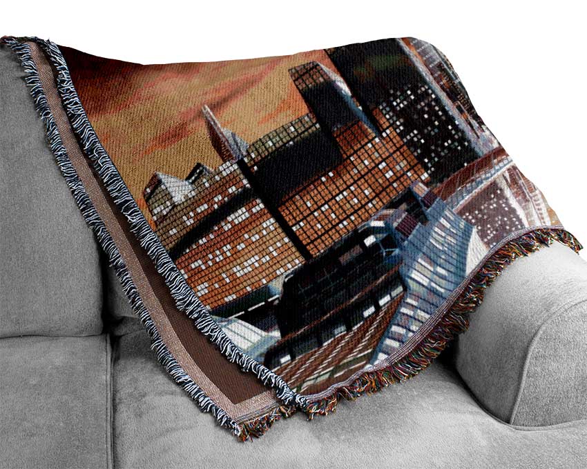 The Future City Of The World Woven Blanket