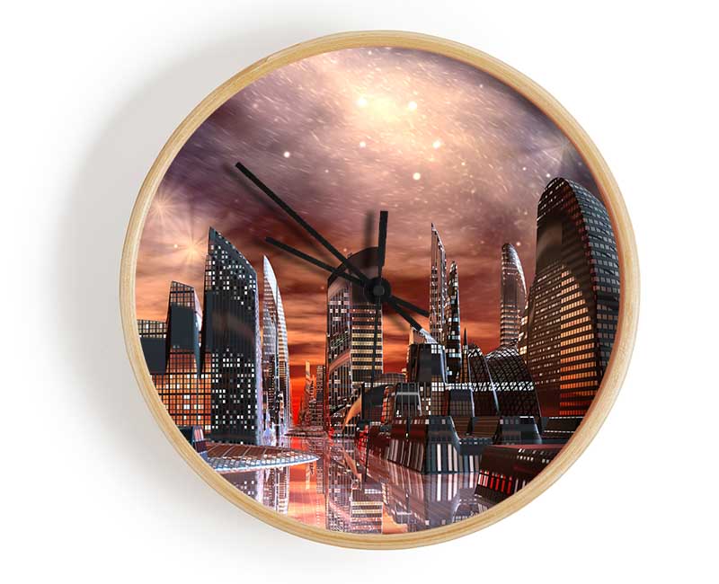 The Future City Of The World Clock - Wallart-Direct UK