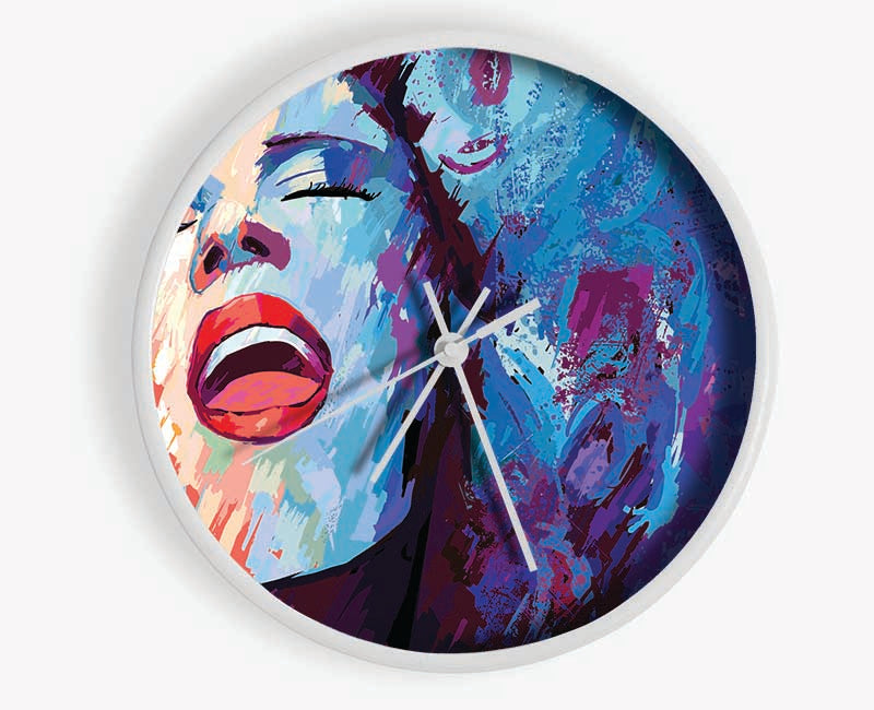 Woman Face Laugh Clock - Wallart-Direct UK